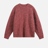 Chunky Mohair Cable Solid Color Knit Sweater