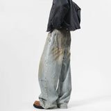 Streetwear Vintage Distressed Wide Leg Denim Jeans