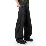 Washed Baggy Mid Waist Jeans