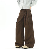 Trendy Korean Style Cargo Wide Leg Pants