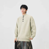Cozy Mock Neck Waffle Knit Jumper Sweater
