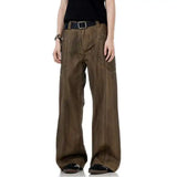Rusty Wide-leg Mid-waist Jeans