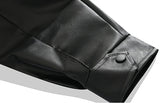 Streetwear American Motorcycle Leather Zipper Jacket