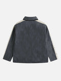High-End European Spliced Star Leather Jacket