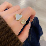 Luxury Zircon Inlaid Gold Ring