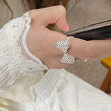 Geometric Bowtie Ribbon Punk Finger Ring