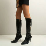 Chic Pointed-Toe Stiletto Knee-High Boots
