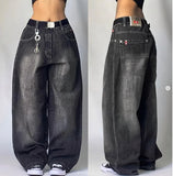 Washed Baggy High Waist Wide Jeans