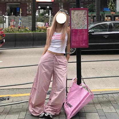 Straight & Sleek Pink Star Print Cool Pants