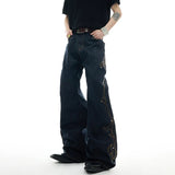 High-Quality Personalized Embroidery Wide Leg Jeans