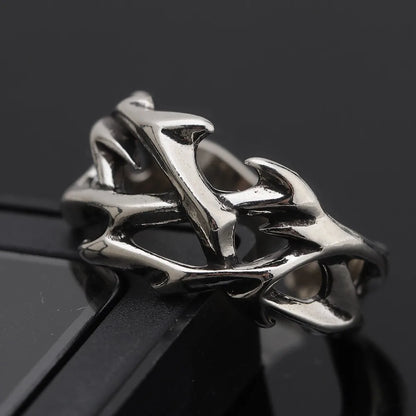 Thorns Stainless Steel Irregularity Gothic Ring
