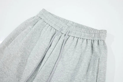Elastic Waist Wide Leg Letter Print Sweatpants