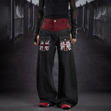 Marled New Double Layer Splicing Jeans