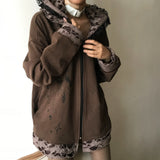 Dark Cat Ear Ripped Grunge Hoodie