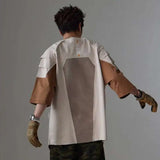 Bold Deconstructed Color Block T-Shirt