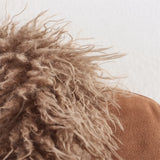 Y2K Cozy Faux Fur V-Neck Collar Cotton Jacket