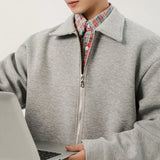 Men Solid Color Korean Style Casual Jacket