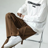 Spring Dimensional Deconstructed Casual Pants