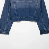Elevated Retro Faux Fur Collar Denim Jacket