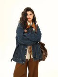 Y2K American Winter Loose Denim Jacket