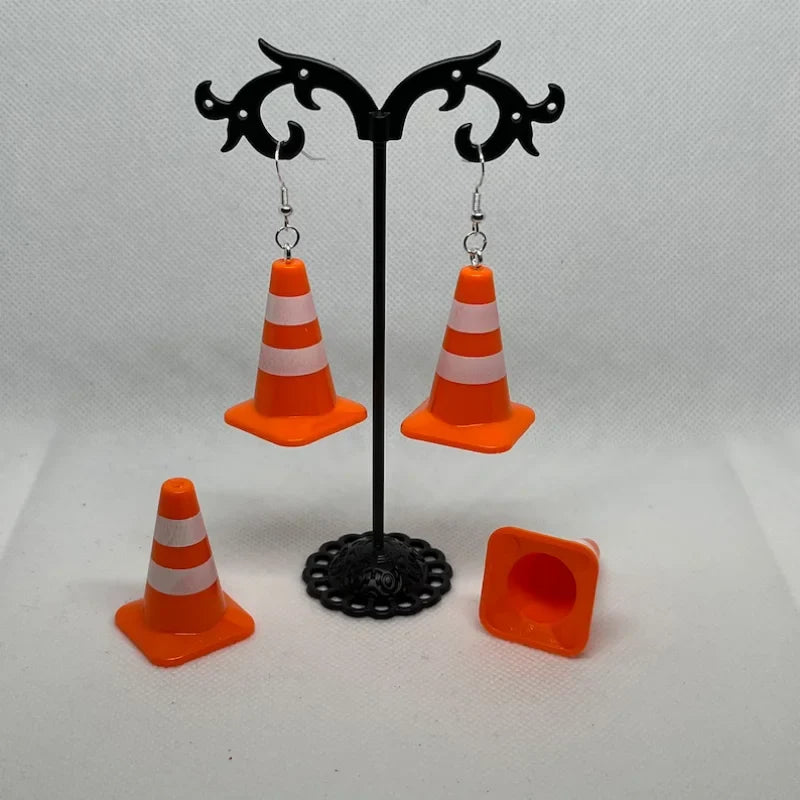 Cute Funny 3D Traffic Cone Earring