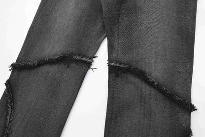 Crisscross Stitch Baggy Jeans