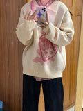 Cute Loose Knit Strawberry Sweater