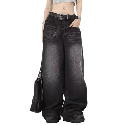 Vintage Wide Leg Black Jeans