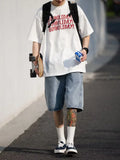 Baggy Drawstring Denim Jorts