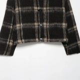 Trendy Stylish Slim Fit Plaid Wool Jacket