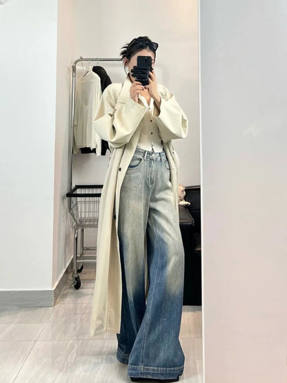 Y2K American Style Patchwork Denim Jeans