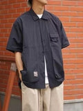 Safari Style Pocket Cargo Men Shirt