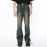Wave Stitch Denim Jeans