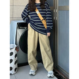 Chic Korean Striped Long Sleeve Sweatshirt