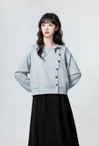 korean Tender Bow Button Up Sweater
