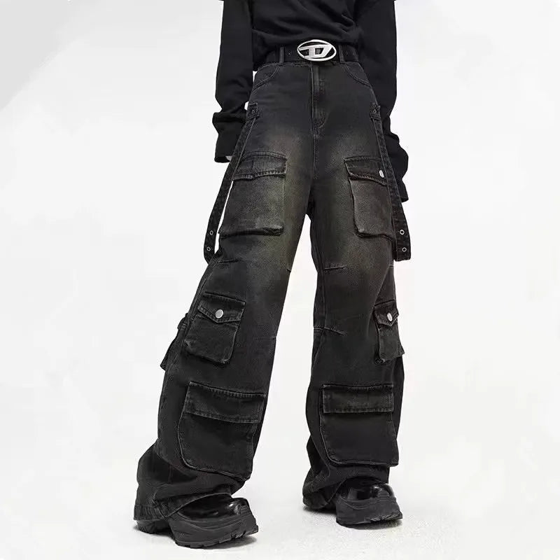 Model wearing the black Urban Pioneer Utility Pants