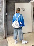 Y2K Streetwear High Waist Ripped Denim Jorts