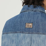 Investment Piece Casual Splice Denim Long Sleeve Shirt
