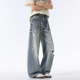 Summer Ripped Hole Wide Leg Jeans