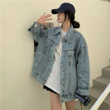 Oversized Korean Style Hip Hop Denim Jacket