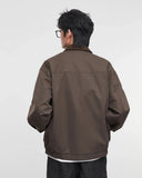 Streetwear Loose Solid Color Lapel Jacket