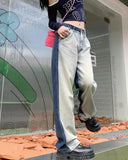Retro Gradient Patchwork Casual Denim Jeans