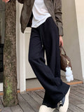 Streetwear Vintage High Waist Casual Lace-Up Sweatpants