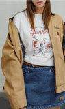 Vintage Retro Baseball Letters Print T-Shirt
