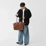 Fashionable Contrast Collar Casual Zip Jacket