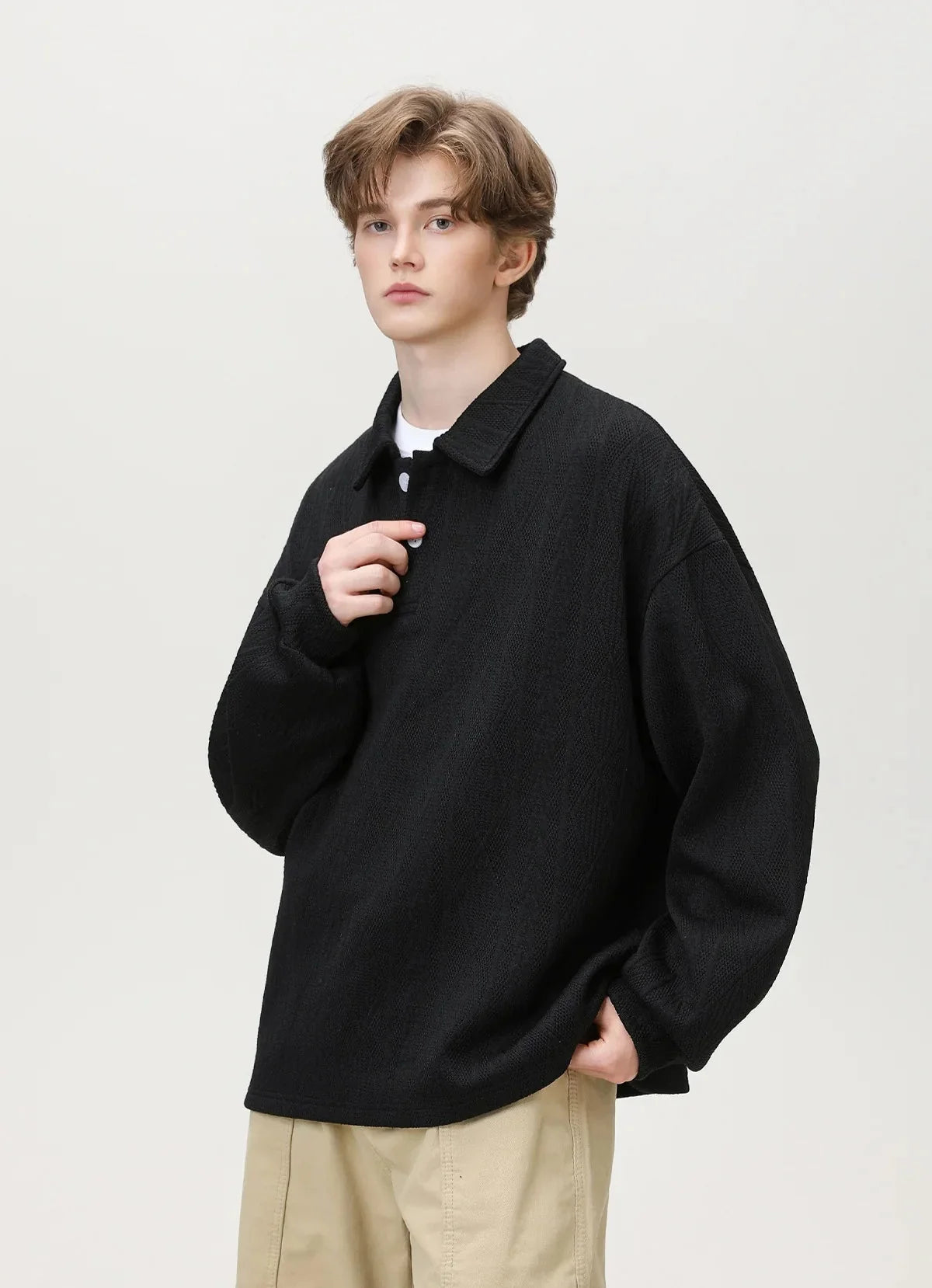 Casual Ancient Money Lapel Collar Sweatshirt