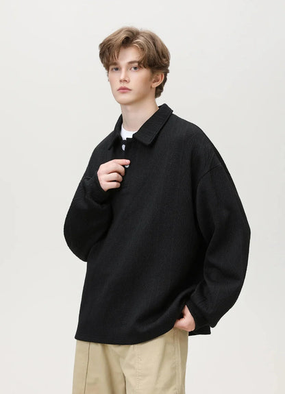Casual Ancient Money Lapel Collar Sweatshirt
