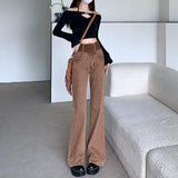 Vintage High Waist Flare Denim Straight Jeans