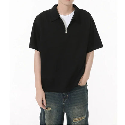 Versatile Minimalist Half Zip T-Shirt