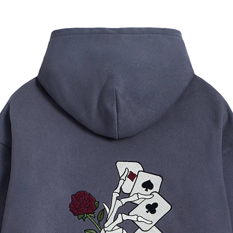 Vintage Washed Boxy Embroidered Hoodie